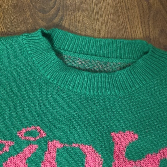 🎀🍒 Pinky Promise 🍒🎀 Cute Retro Knit Tunic Sweater - Picture 7 of 12